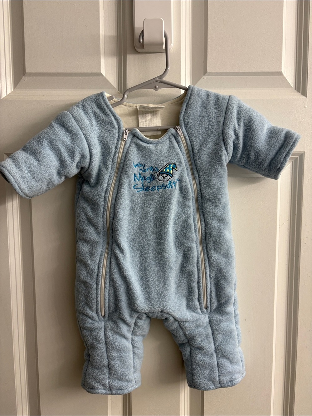 Baby Blue Fleece Kids One-Piece Sleepsuit